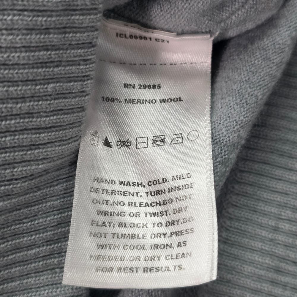 Pendleton Turtleneck Sweater 100% Merino Wool Knit Petite M Light Blue Womens - Picture 5 of 8